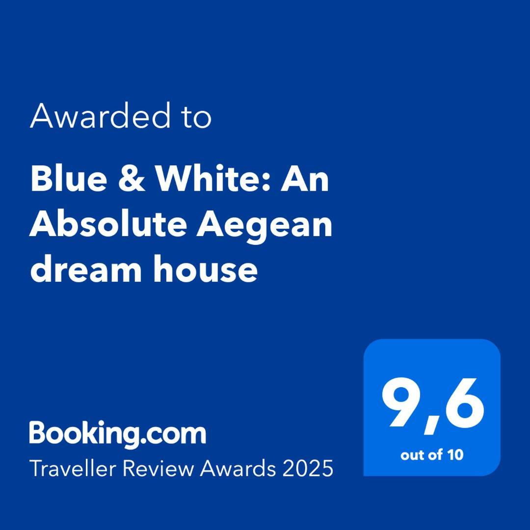 Blue & White: An Absolute Aegean Dream House Villa Galini  Екстериор снимка